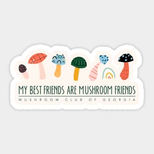 Mushroom friends Sticker